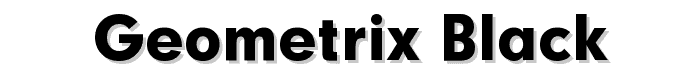Geometrix Black font